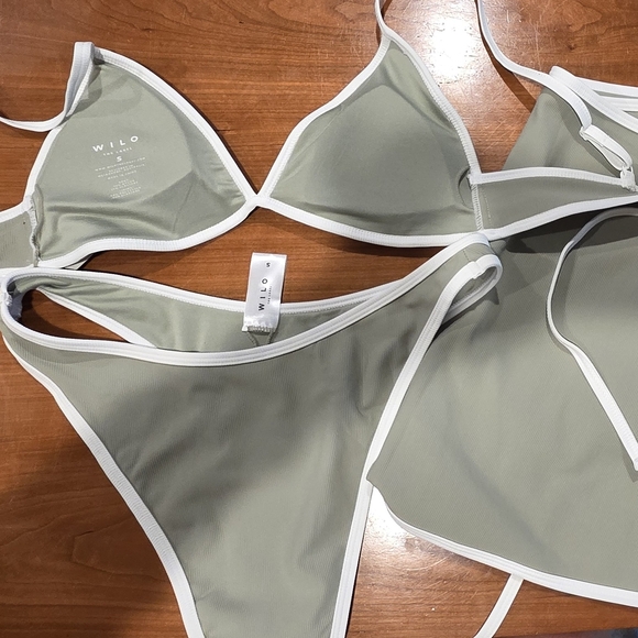 Mint Green Bikini Set with Skirt - Picture 5 of 5